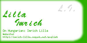 lilla imrich business card